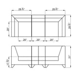DIR Magic Cubo Waiting Bench - 3 Seats Salon Equipment Dream In Reality