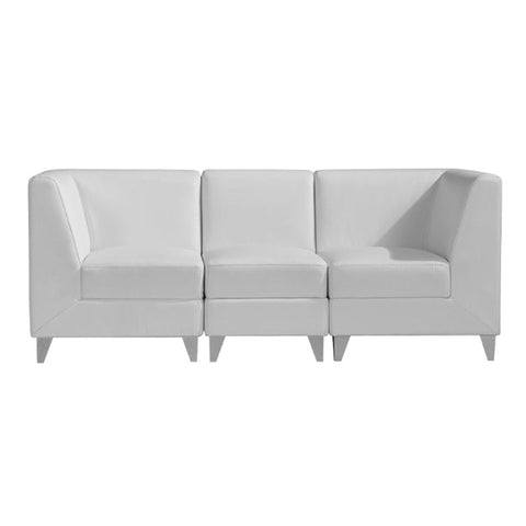 DIR Magic Cubo Waiting Bench - 3 Seats Salon Equipment Dream In Reality White