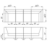 DIR Magic Cubo Waiting Bench - 4 Seats Salon Equipment Dream In Reality