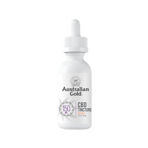 Australian Gold Orange CBD Tincture 150mg 1 OZ. Skin Care Australian Gold