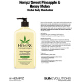 Hempz Sweet Pineapple & Honey Melon Moisturizer 17 OZ. Skin Care Hempz