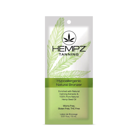 Hempz Hypoallergenic Natural Bronzer packette .57 OZ. (5 Pack) Tanning Lotions Hempz