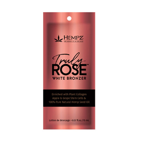 Hempz Truly Rose White Bronzer Pkt .57 OZ. ( 5 Pack) Tanning Lotions Hempz