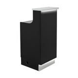 DIR Janus LED Lighted Storage Reception Desk - Double Door Salon Equipment Dream In Reality Black Silver