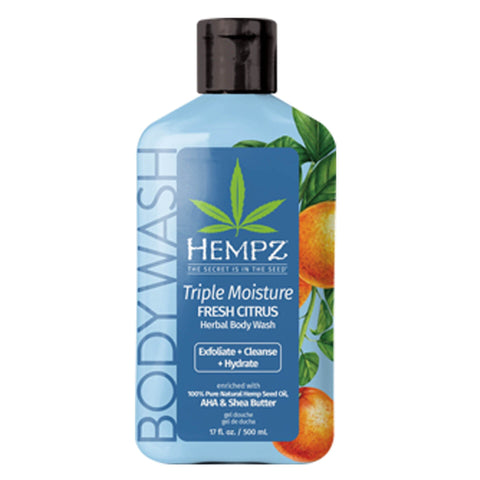 Hempz Triple Moisture Fresh Citrus Body Wash17 OZ. Skin Care Hempz