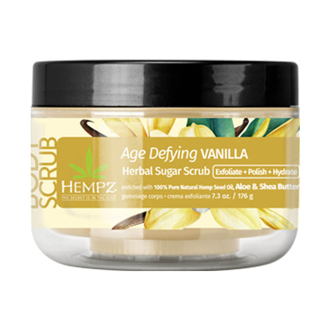 Hempz Age Defying Vanilla Herbal Sugar Scrub 7.3 OZ. Skin Care Hempz