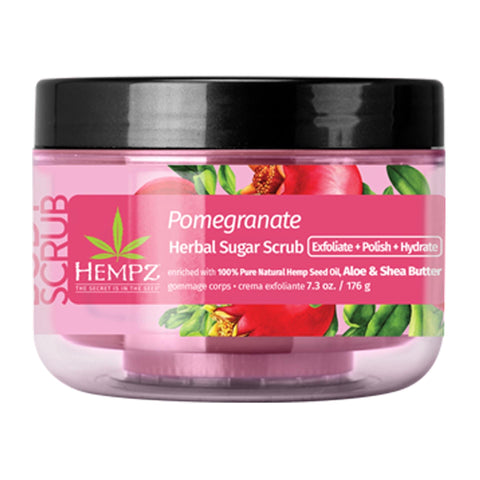 Hempz Pomegranate Herbal Body Scrub 7.3 OZ. Skin Care Hempz