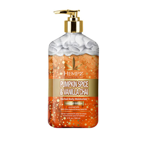 Hempz Limited Edition Pumpkin Spice & Vanilla Chai Hand Cream 17 oz Tanning Lotions Hempz