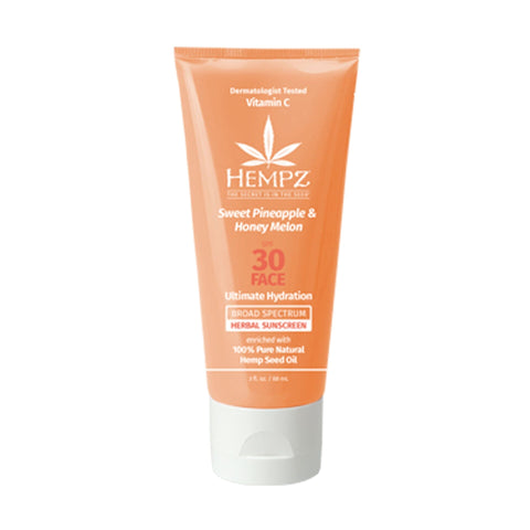 Hempz Sweet Pineapple & Honey Melon Facial Sunscreen SPF 30 Skin Care Hempz