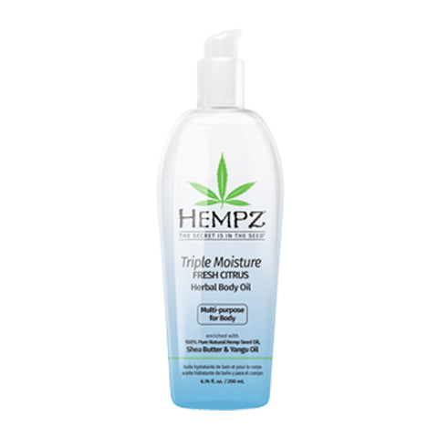 Hempz Triple Moisture Fesh Citrus Herbal Body Oil 6.76 oz Tanning Lotions Hempz