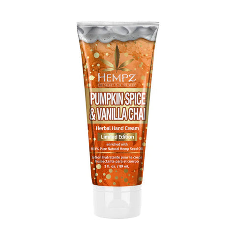 Hempz Limited Edition Pumpkin Spice & Vanilla Chai Hand Cream 3 oz Tanning Lotions Hempz