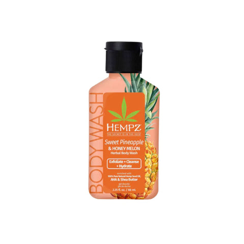 Hempz Sweet Pineapple & Honey Melon Herbal Body Wash 2.25 oz Skin Care Hempz