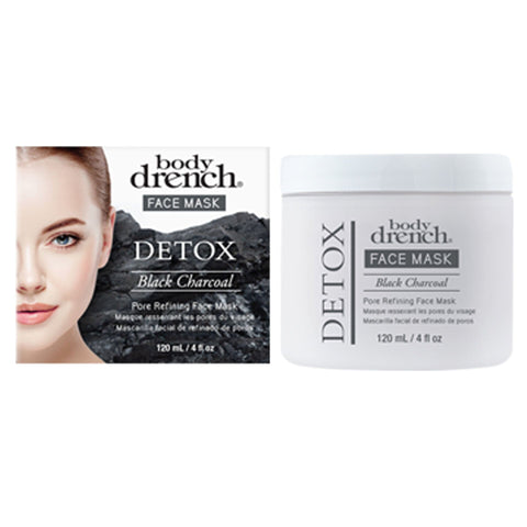 Body Drench Detox Black Charcoal Face Pore Mask 4 oz. Spray Tanning Product Body Drench