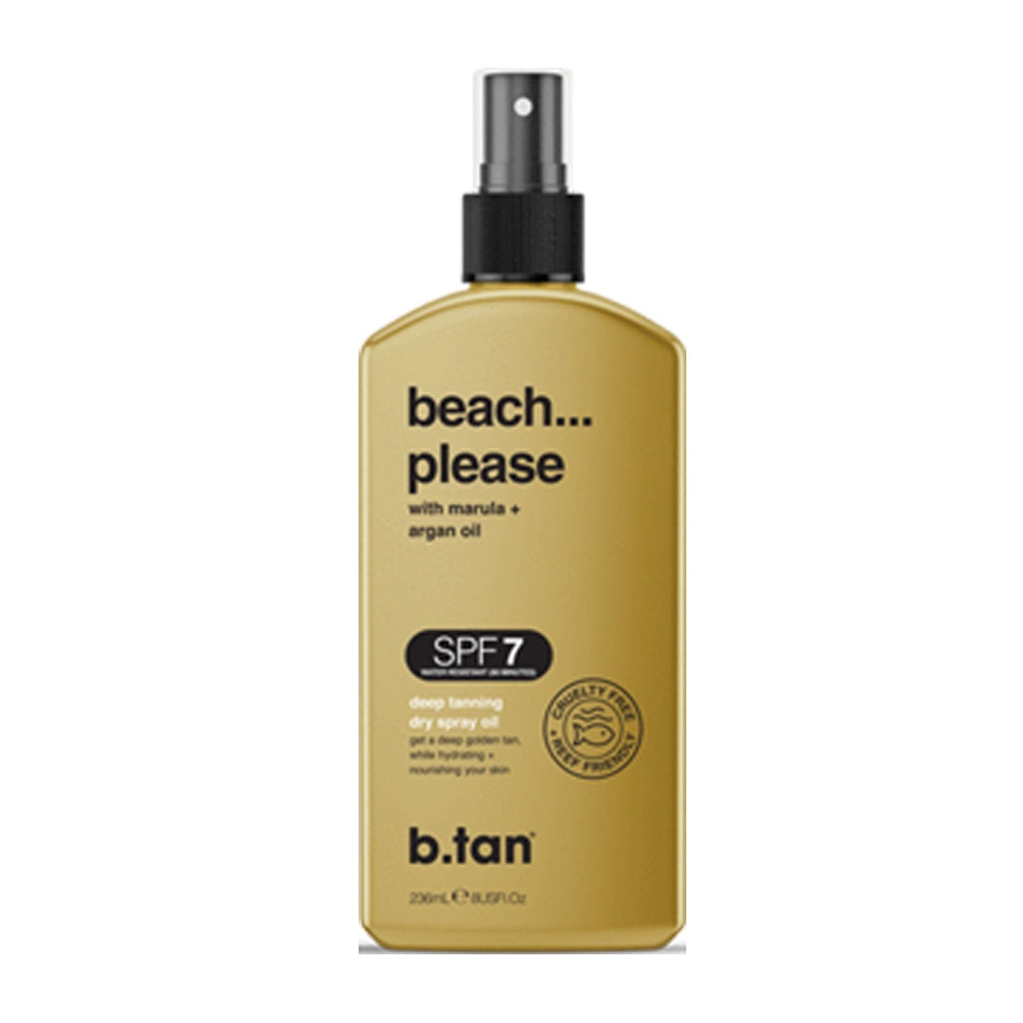B.Tan Tan beach please SPF 7 Dry Tanning Oil 8 oz Spray Tanning Product B.Tan