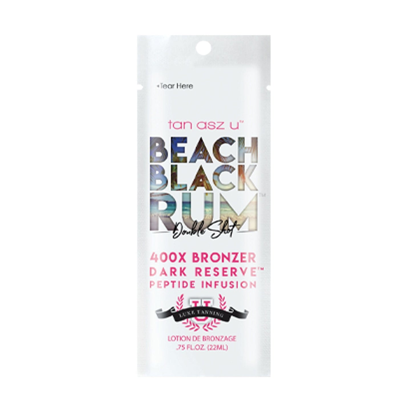 Tan Asz U Beach Black Rum DoubleShot .75 OZ. (4 Pack) Tanning Lotions Tan Asz U