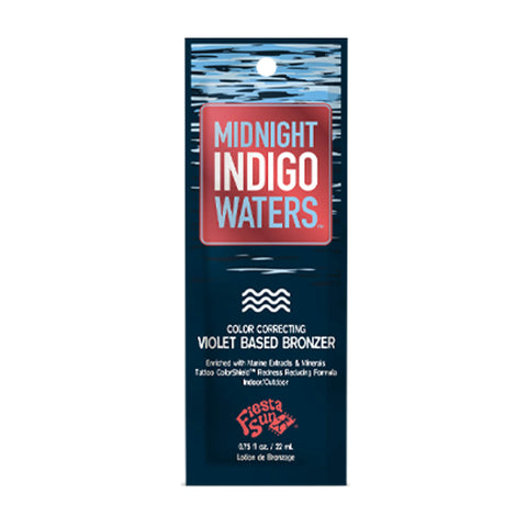 Fiesta Sun Midnight Indigo Waters Violet DHA Bronzer packette .75 oz