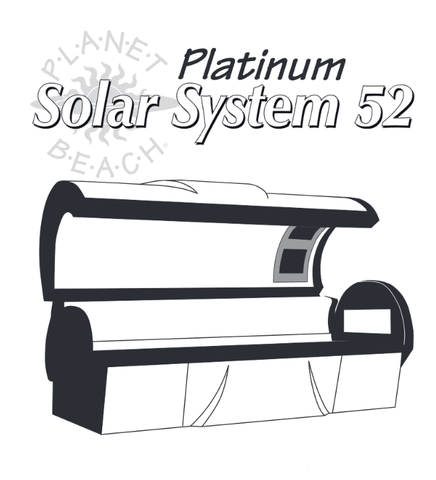 Planet Beach Solar System Platinum 52 - Replacement Tanning Lamp Kit Lamps Radiance