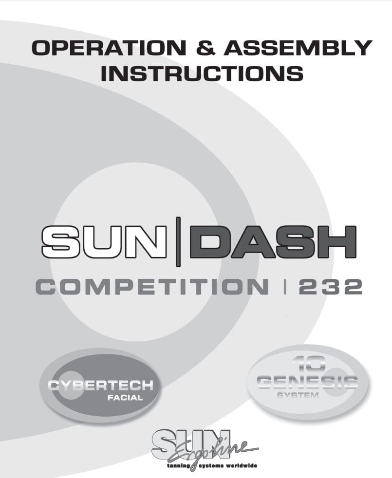 SunDash 232PF Tanning Bed Manual User Manual Sun Tanning Store