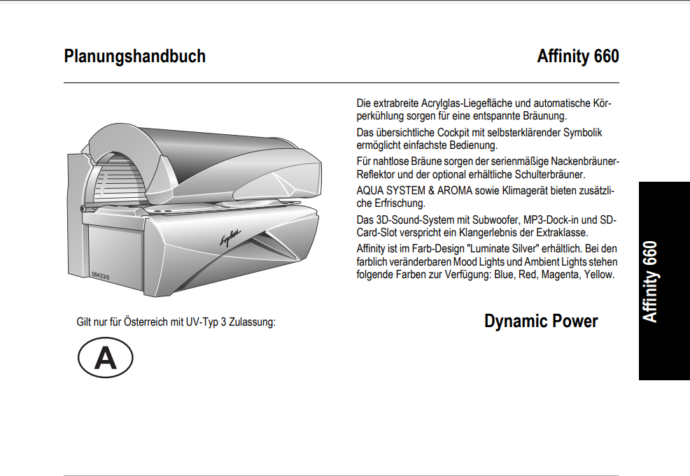 Ergoline 660 DP Tanning Bed Manual