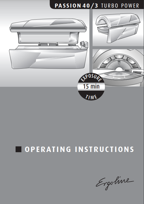Ergoline Passion 40-3 Turbo Power 15 Min Tanning Bed Manual