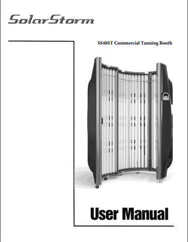 Solar Storm 48ST Commercial Tanning Booth Manual