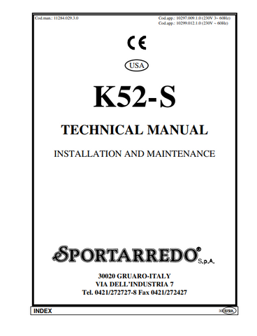 Sportarredo K52-S US Tanning Bed Manual