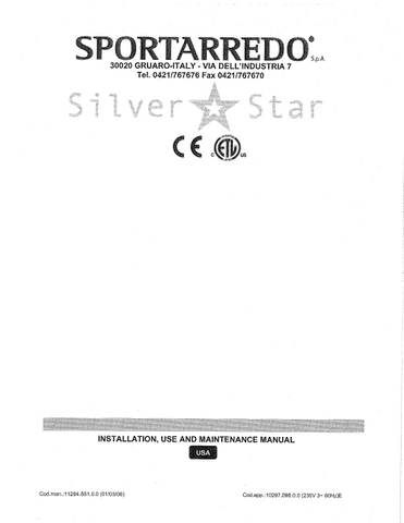 Sportarredo Silver Star Tanning Bed Manual