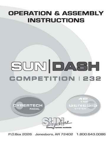 SunDash 232GSF Tanning Bed Manual
