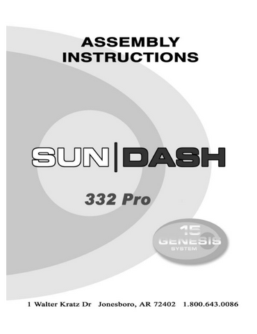 SunDash 332 Pro Tanning Bed Manual