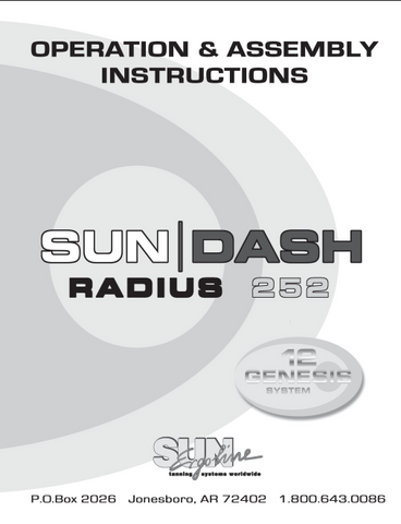 SunDash Radius 252 Tanning Bed Manual