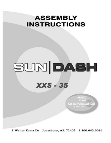 SunDash XXS-35 Tanning Bed Manual