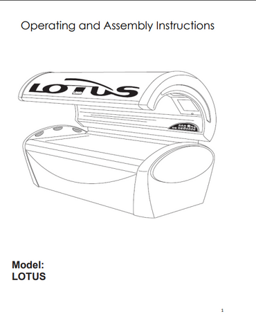 UWE Lotus Tanning Bed Manual