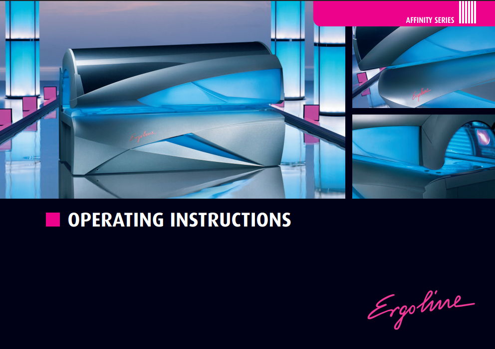 Ergoline Affinity 500, 600, 660. 800 and 880 Tanning Bed Manual
