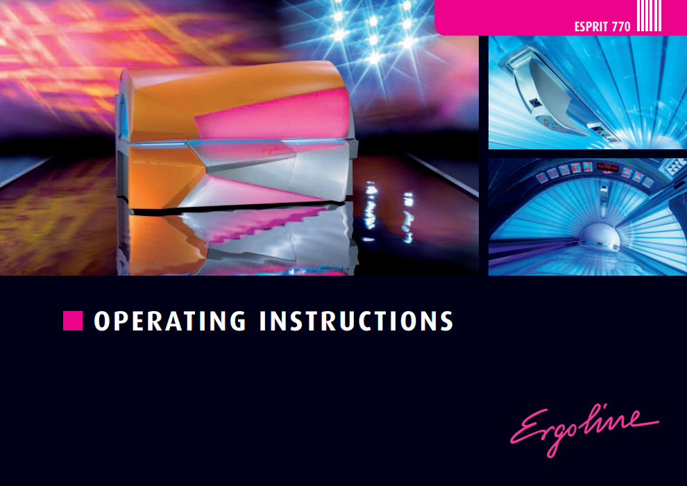 Ergoline Espirit 770 VHP10 Dynamic Power Temptronic Tanning Bed Manual