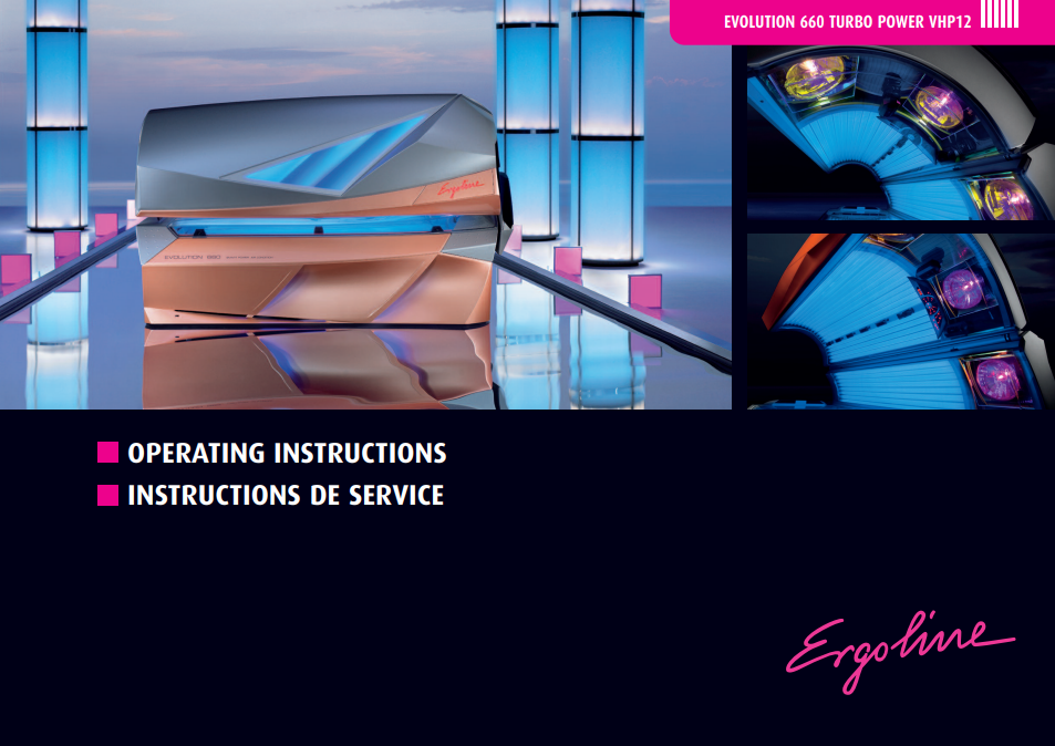 Ergoline Evolution 660 VHP12 Turbo Power Tanning Bed Manual