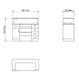 DIR LED Lighting Reception Desk Langara-4104 Salon Equipment Dream In Reality