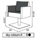 Salon Ambience SH/894 Square Recline Chair w/Headrest Salon Equipment Salon Ambience