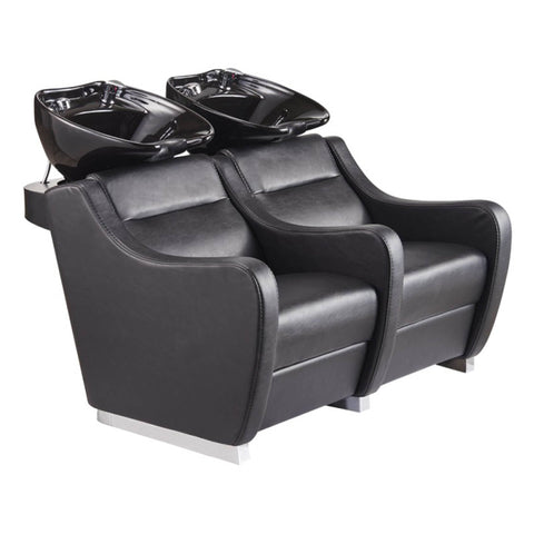 DIR Shampoo Backwash Unit Majestic with Double Seats-7899 Salon Equipment Dream In Reality Black Black