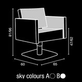 Salon Ambience CH/101 Square Reclining Styling Chair Salon Equipment Salon Ambience