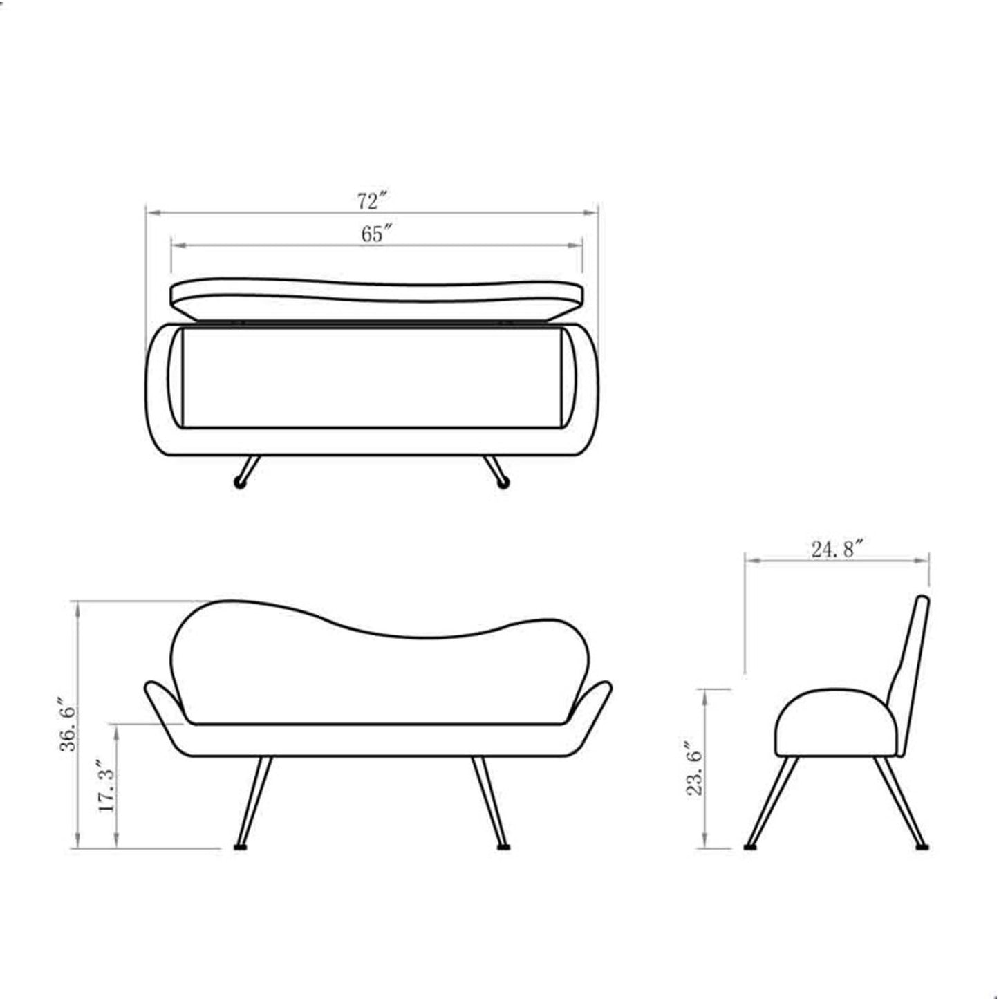 DIR Waiting Bench Passione- 0705 Salon Equipment Dream In Reality