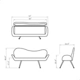 DIR Waiting Bench Passione- 0705 Salon Equipment Dream In Reality
