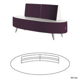 Salon Ambience SH/993 B-Side Waiting Chair-C Shape Salon Equipment Salon Ambience