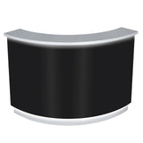 DIR LED Lighting Reception Desk Janus-Curved L-Shaped 4888 Salon Equipment Dream In Reality Black Silver