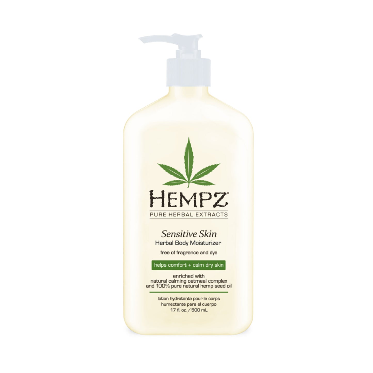 Hempz Sensitive Skin Herbal Body Moisturizer 17 oz