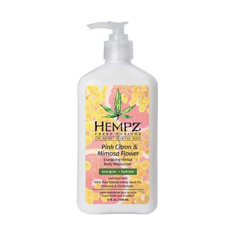 Hempz Fusion Pink Citron & Mimosa Flower Moisturizer 17 OZ. Skin Care Hempz