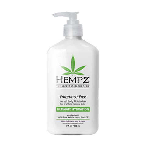 Hempz Fragrance-Free Moisturizer Intense Hydration 17 OZ. Skin Care Hempz