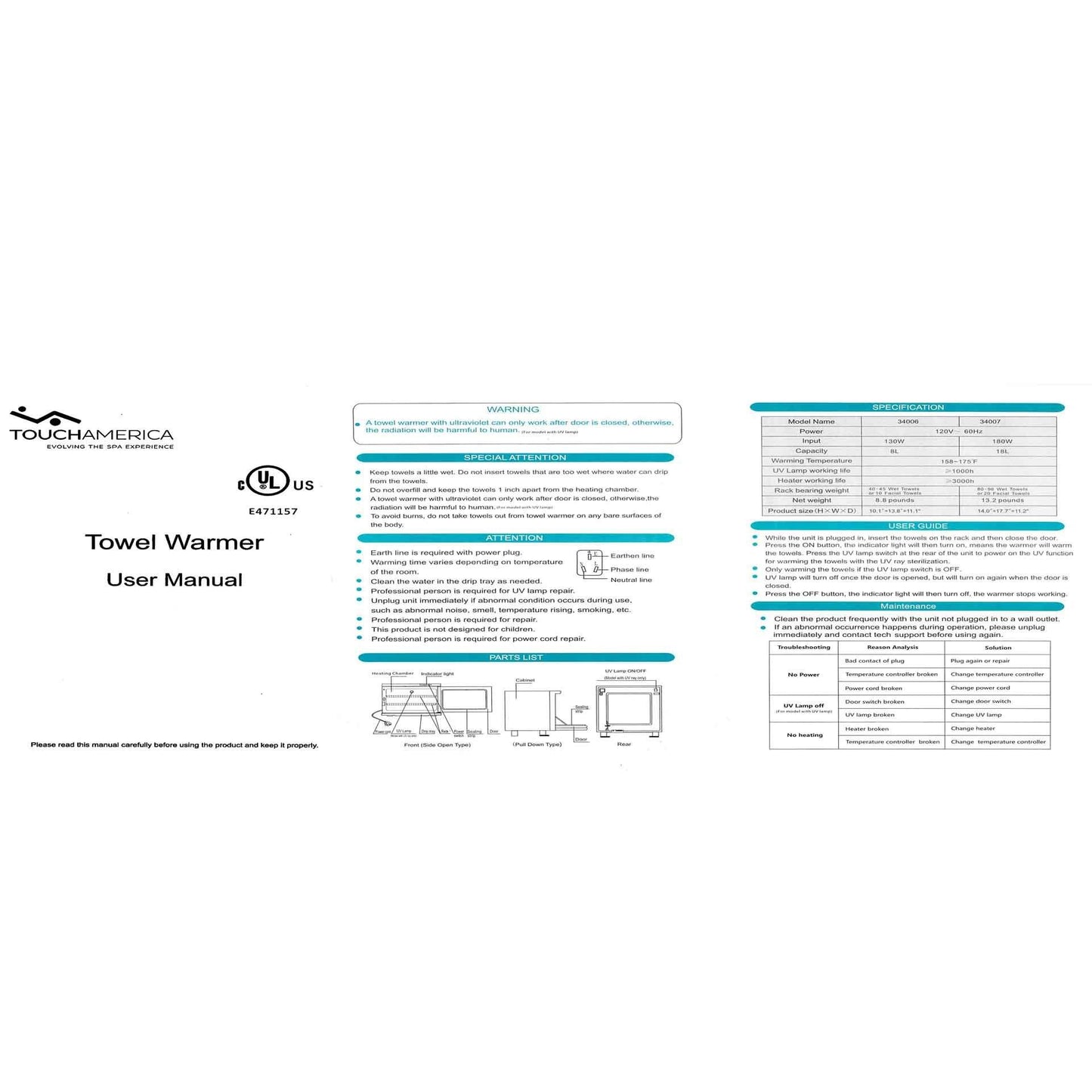 Touch America Hot Towel Cabinets Salon Equipment Touch America