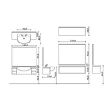 Salon Ambience MM/080 Horizon Barber Unit-Wenge Salon Equipment Salon Ambience
