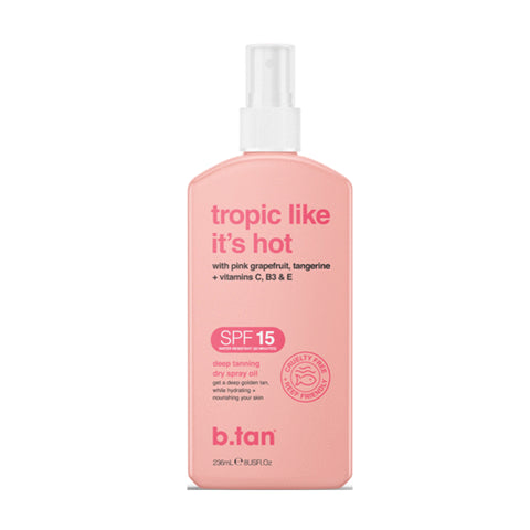 B.Tan Tropic Like It's Hot SPF 15 Dry Tanning Oil 8 OZ. Skin Care B.Tan