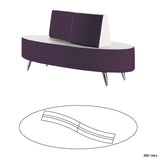 Salon Ambience SH/994 B-Side Waiting Chair-S Shape Salon Equipment Salon Ambience